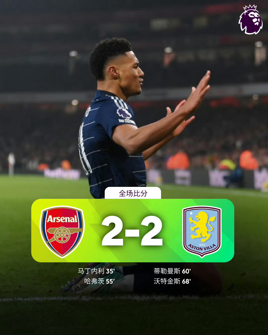 阿森纳遭遇连胜停滞，球队成绩下滑