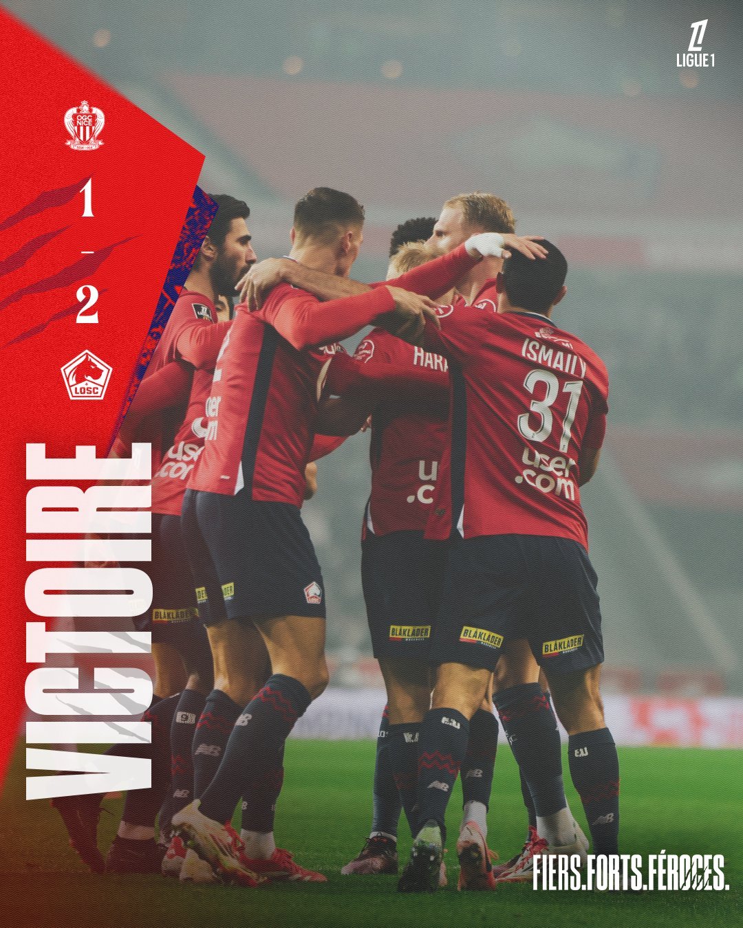 关于里尔逆转战胜雷恩，保持不败纪录的信息